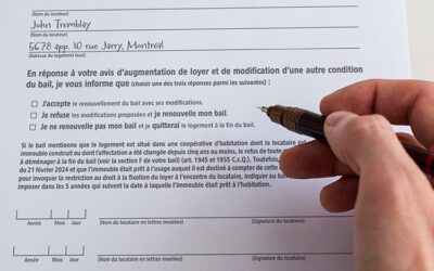 Répondre à l'avis d'augmentation