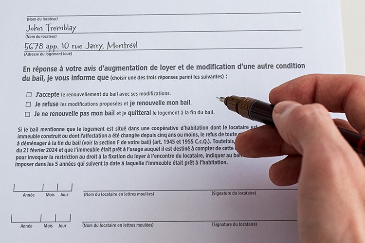 Répondre à l'avis d'augmentation Répondre à l'avis d'augmentation